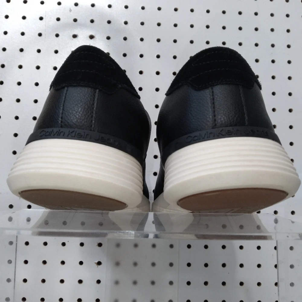 Calvin Klein Men's Black Shoes Sneakers Comfort Footbed Lace-up Zs 9.5 US